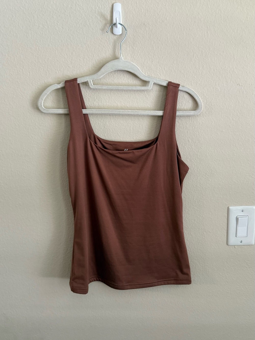 Women’s Brown Tank Top - Classic Square Neck